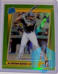 2021 Donruss Optic Ke'Bryan Hayes #43 Lime Green Prizm Rated Rookie RC
